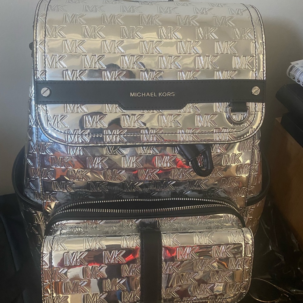 Michael Kors Metallic Silver Men's Backpack
